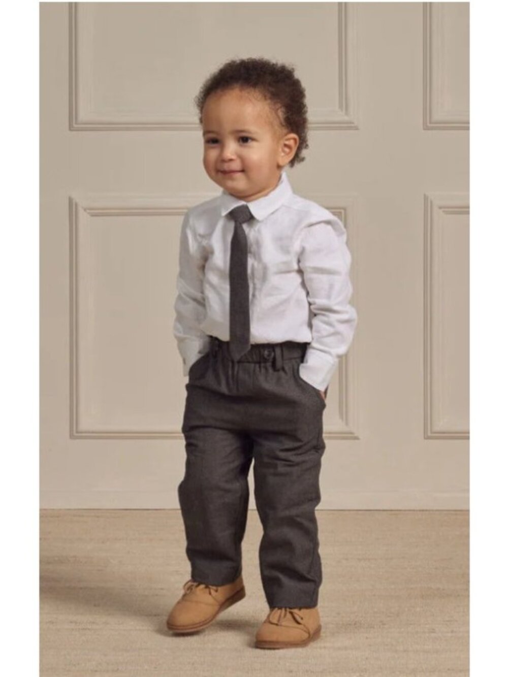 Nora Lee Chino Pants Kids Boys Size 4 Black Flat Front Stretch Straight Leg